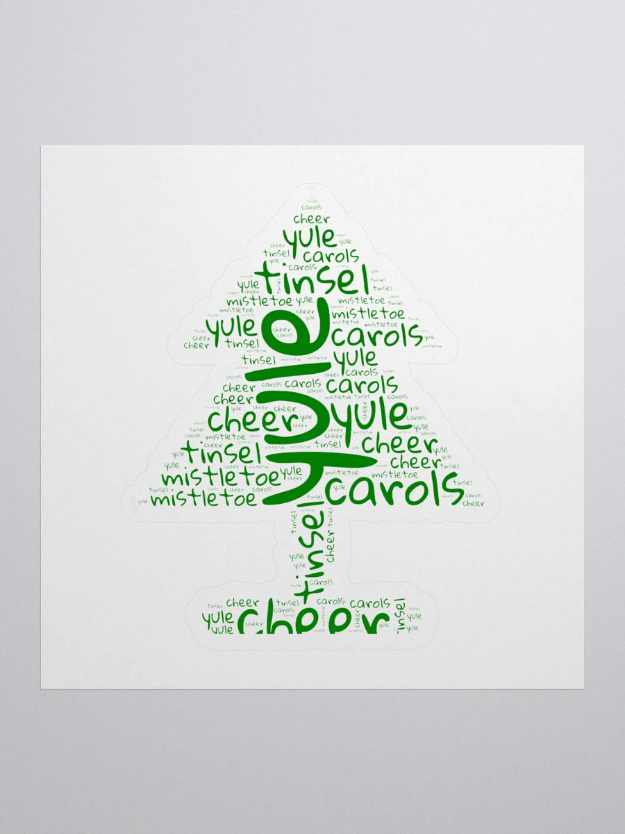 Christmas Spirit Word Art Kiss Cut Stickers product image (1)