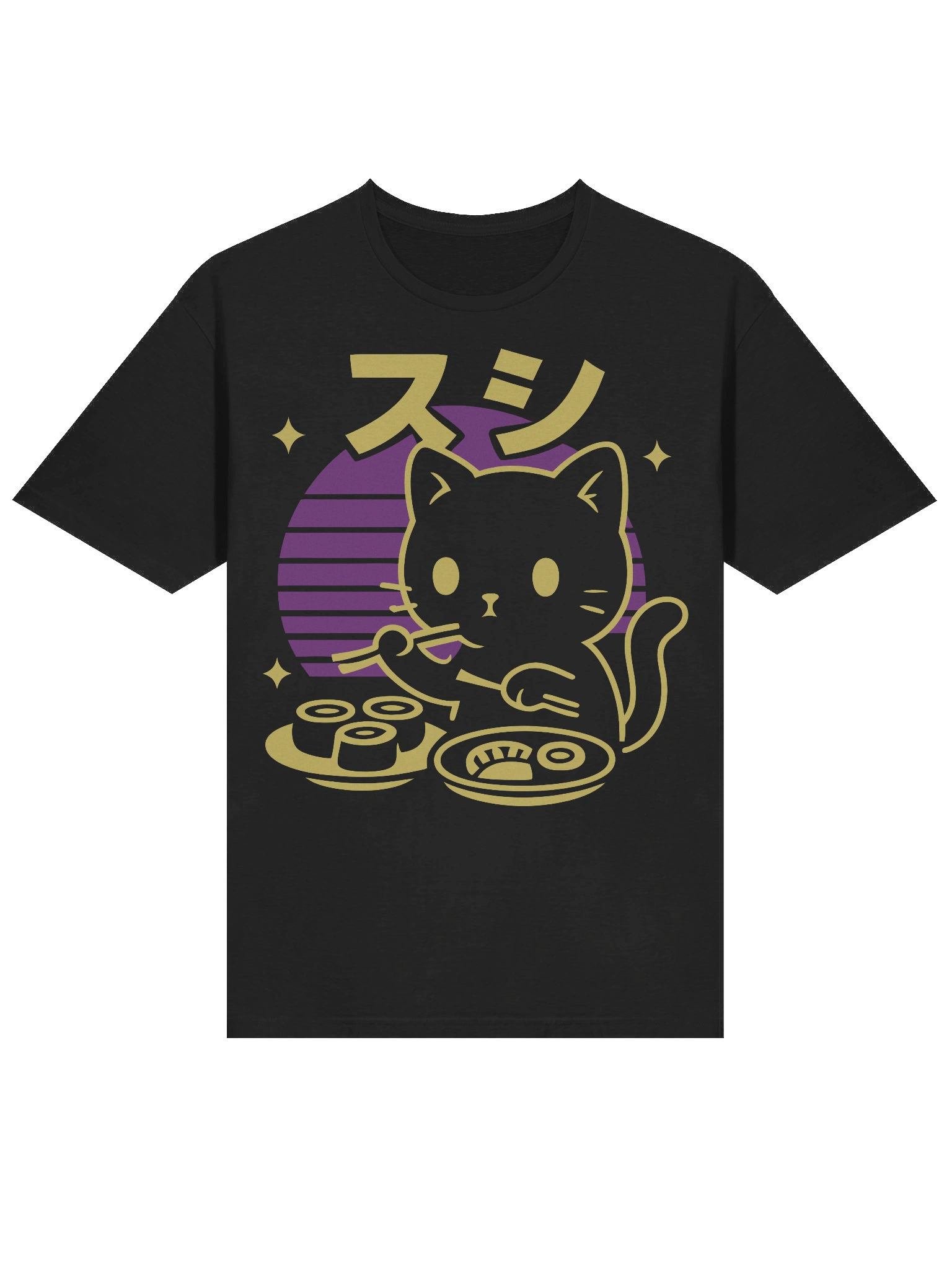 Retro Japanese Kitten Sushi T-Shirt product image (16)