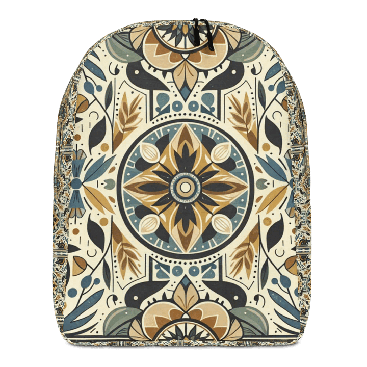 Mandala Medley Backpack: Ethereal Blue & Yellow Florals product image (1)