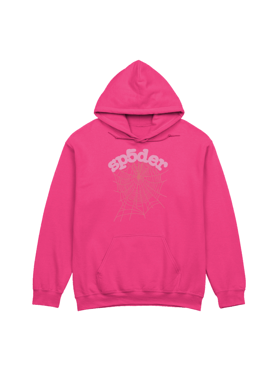 Sp5der OG Web Hoodie Pink product image (1)