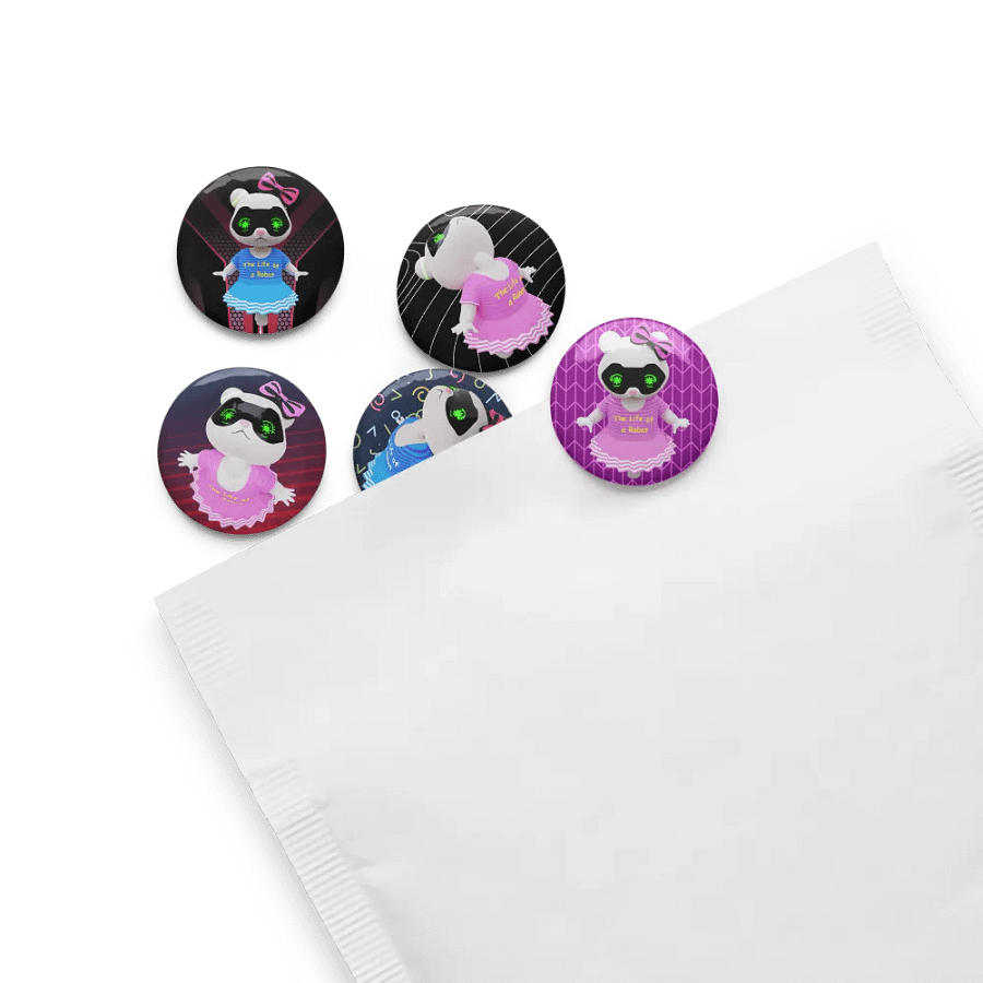Robot Lila (set of pin buttons) product image (7)
