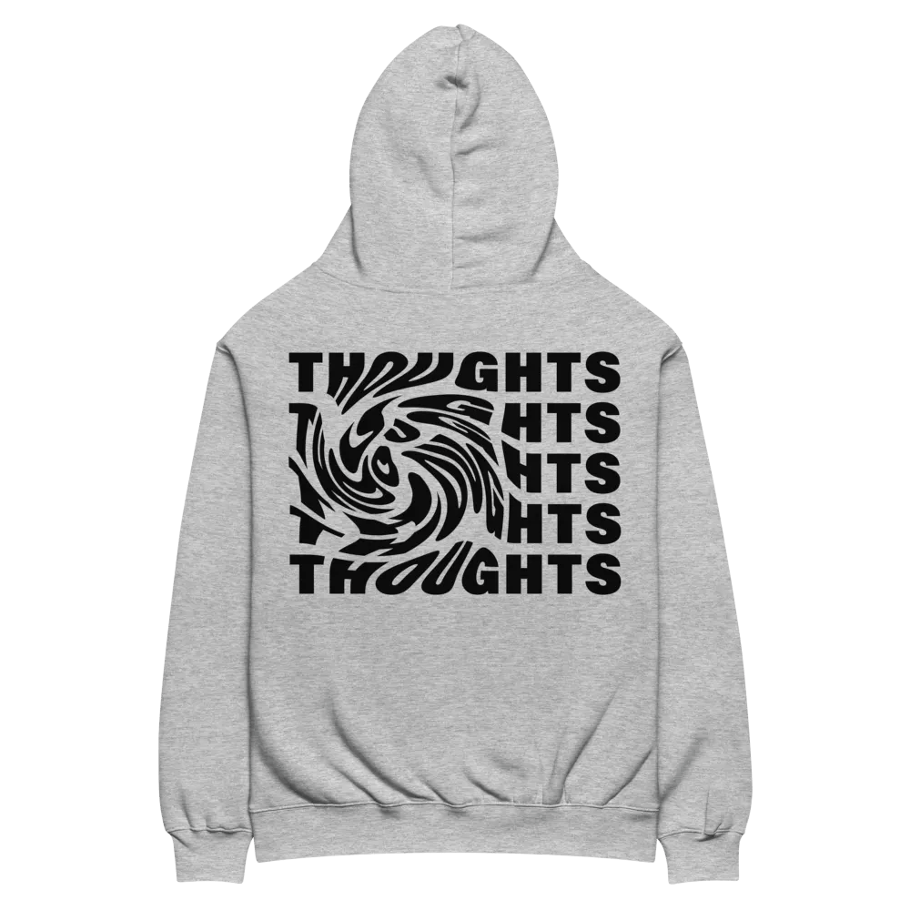 Thoughts Oversized Hoodie Back Graphic Black Text product image (4)