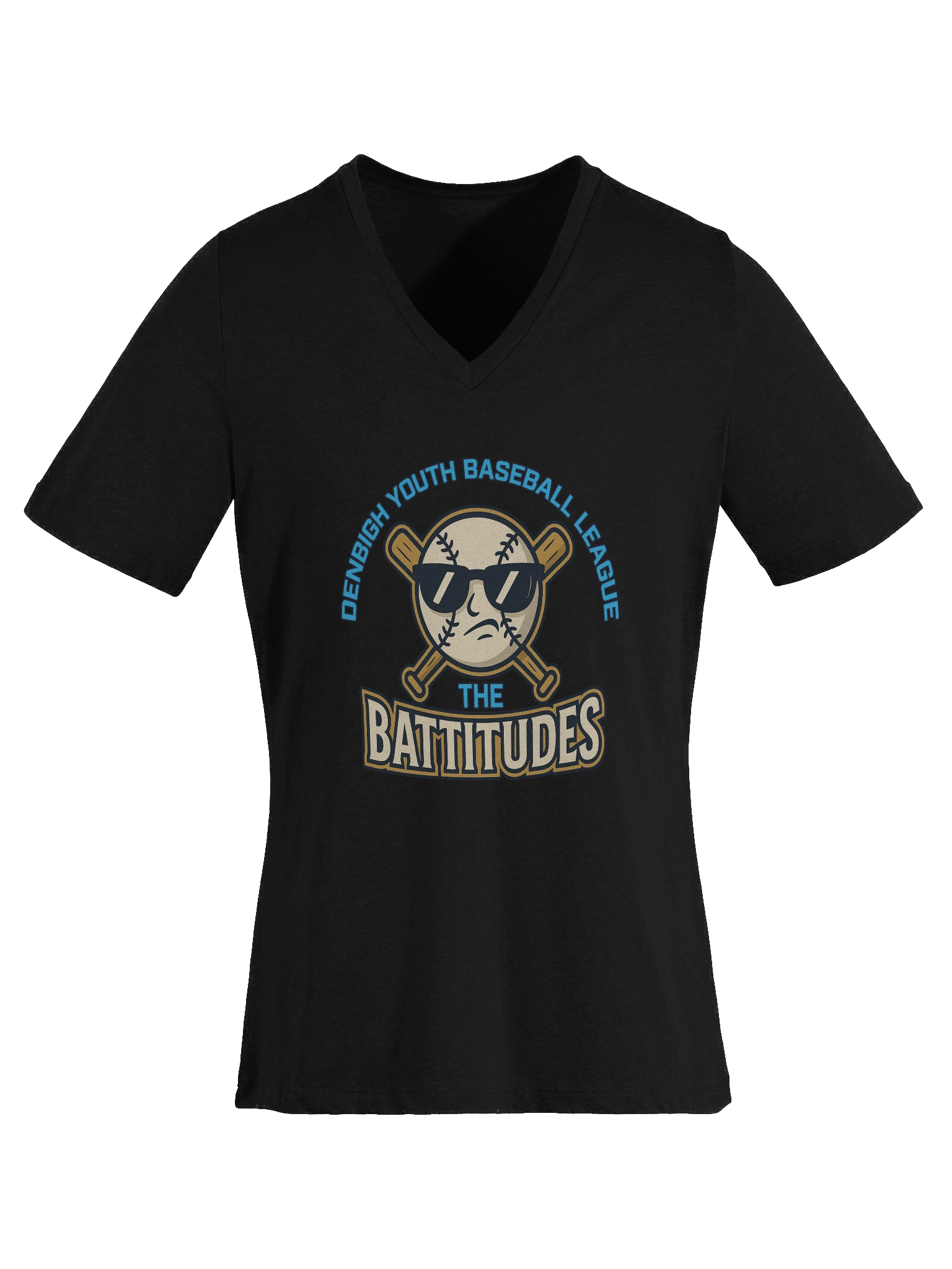 Battitude Baseball V-Neck Tee product image (49)