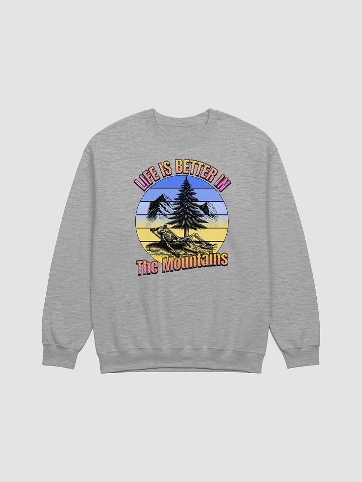 Life Is Better In The Mountains Skeleton Crewneck Sweatshirt product image (1)