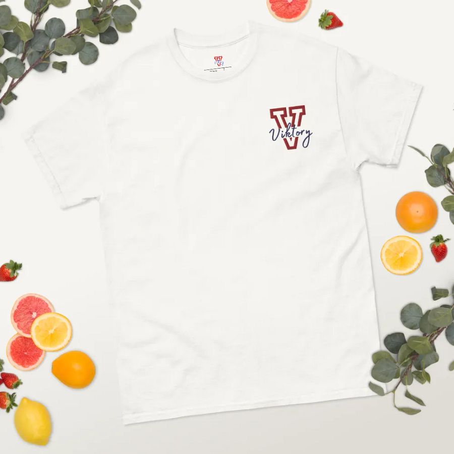 Adult Shirt White (red & blue logo) product image (12)