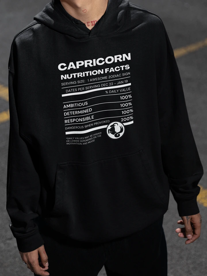Capricorn Nutrition Facts Hoodie product image (1)