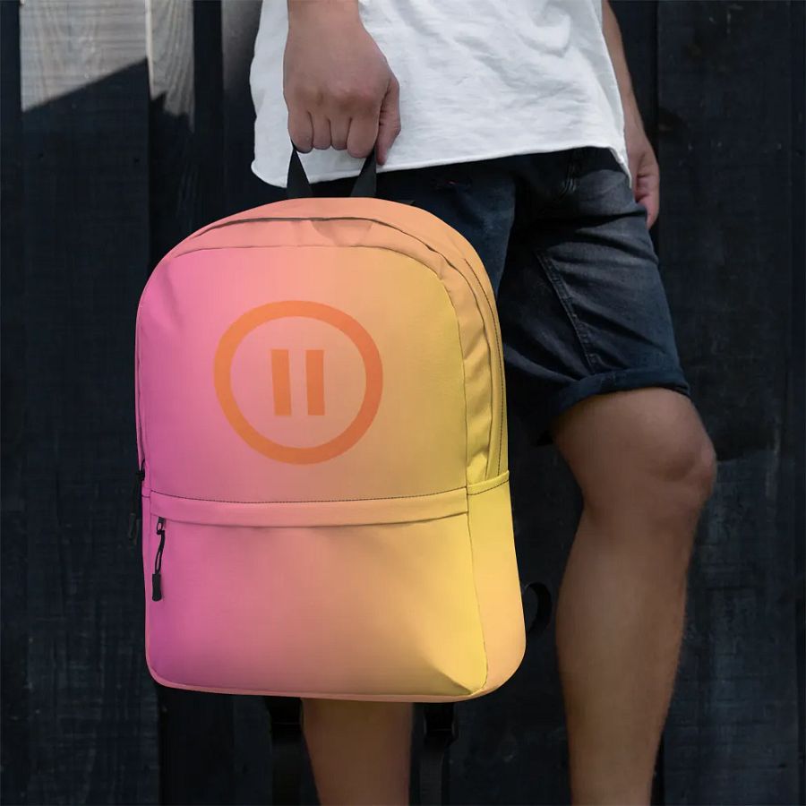 Pause AI Backpack (Pink/Orange Gradient) product image (4)