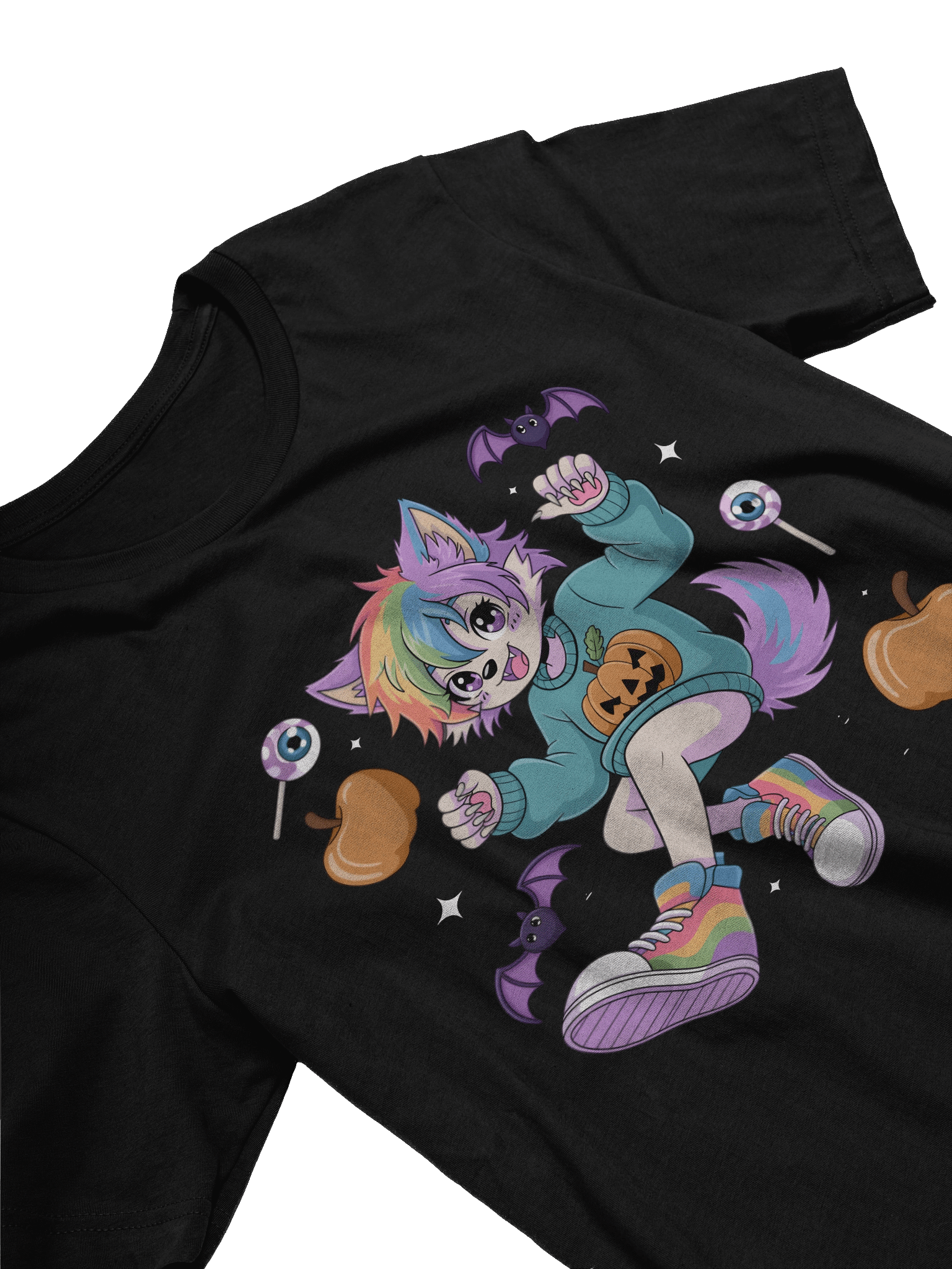 Rainbow Halloween Fox T-Shirt product image (3)