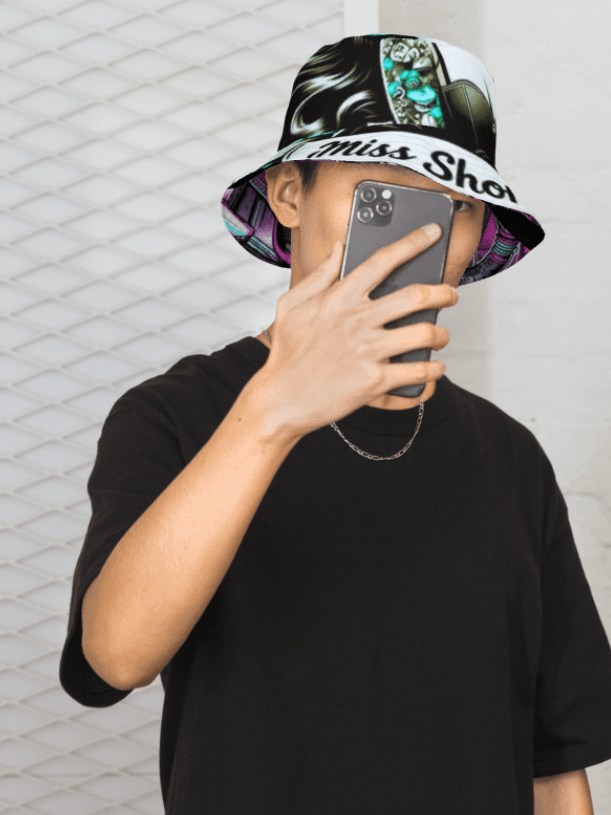 Reversible Bucket hat With Mysterious and Original Miss Shorty Logo product image (10)