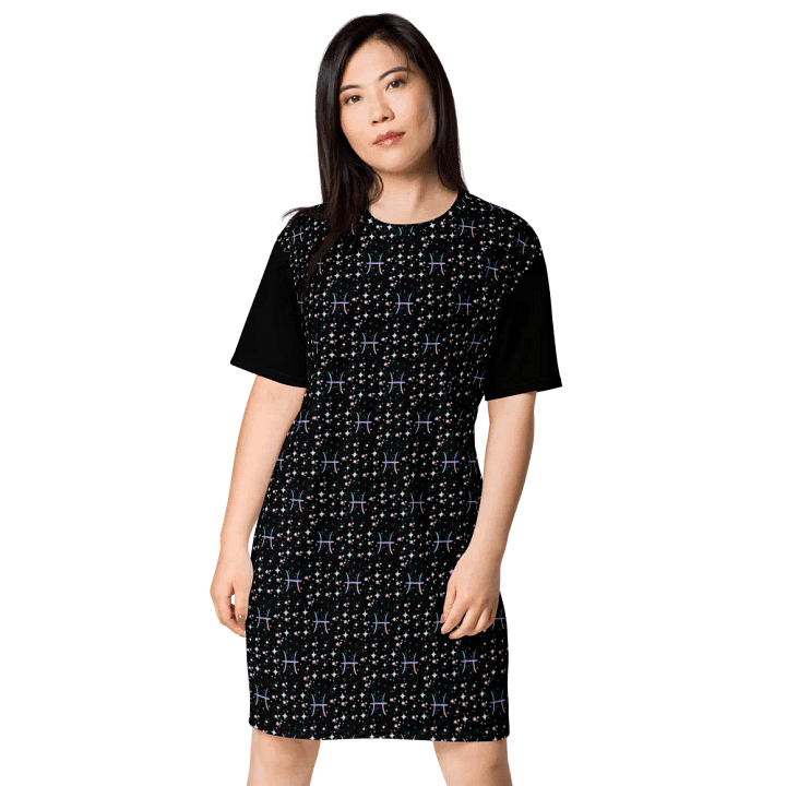 Pisces, Pastel Pisces Glyph, Tee Dress product image (1)