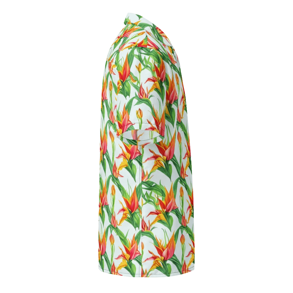 Floral Pattern Heliconia Flowers Hawaiian Shirt product image (4)