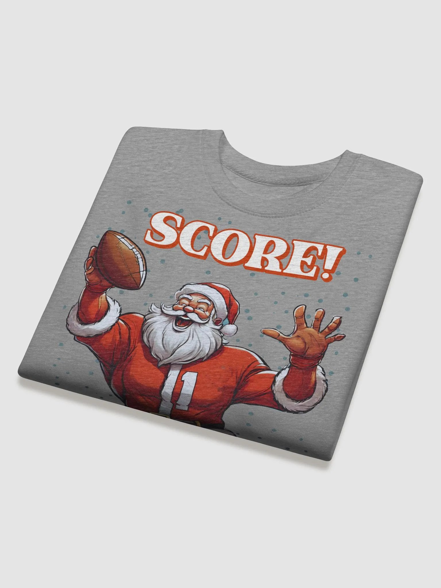 Football Playing Santa Claus Sweatshirt product image (28)