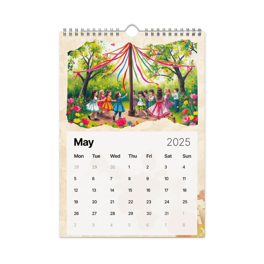 FOLK ART WALL CALENDAR 2025 product image (10)