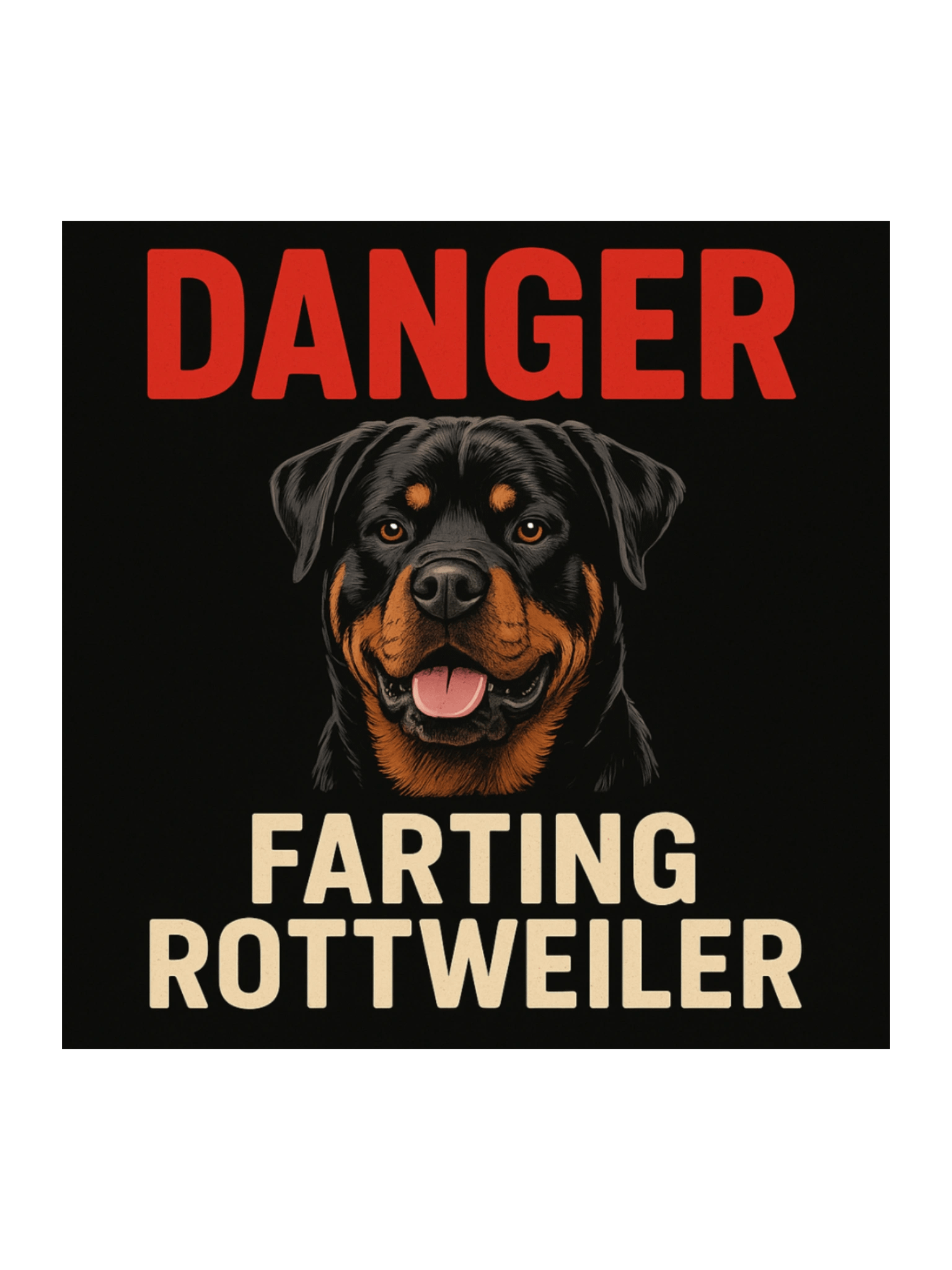 Danger: Farting Rottweiler Sticker product image (3)