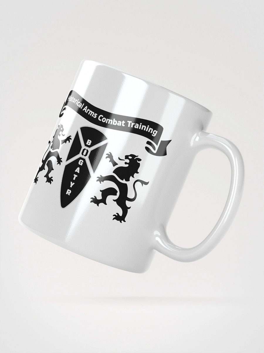 White Glossy Mug - black HACT logo product image (6)