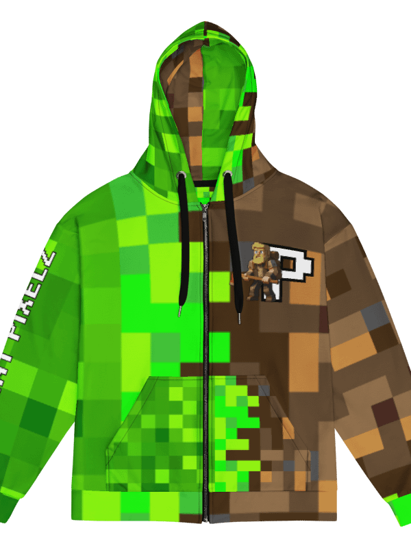 Patient PixelZ P Logo Unisex Adult Zip Hoodie (PixelZ My Craft) product image (5)