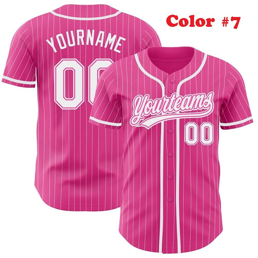Authentic Baseball Jersey, Custom Baseball Jersey, Personalized Sport Jersey, Straight Lines product image (5)