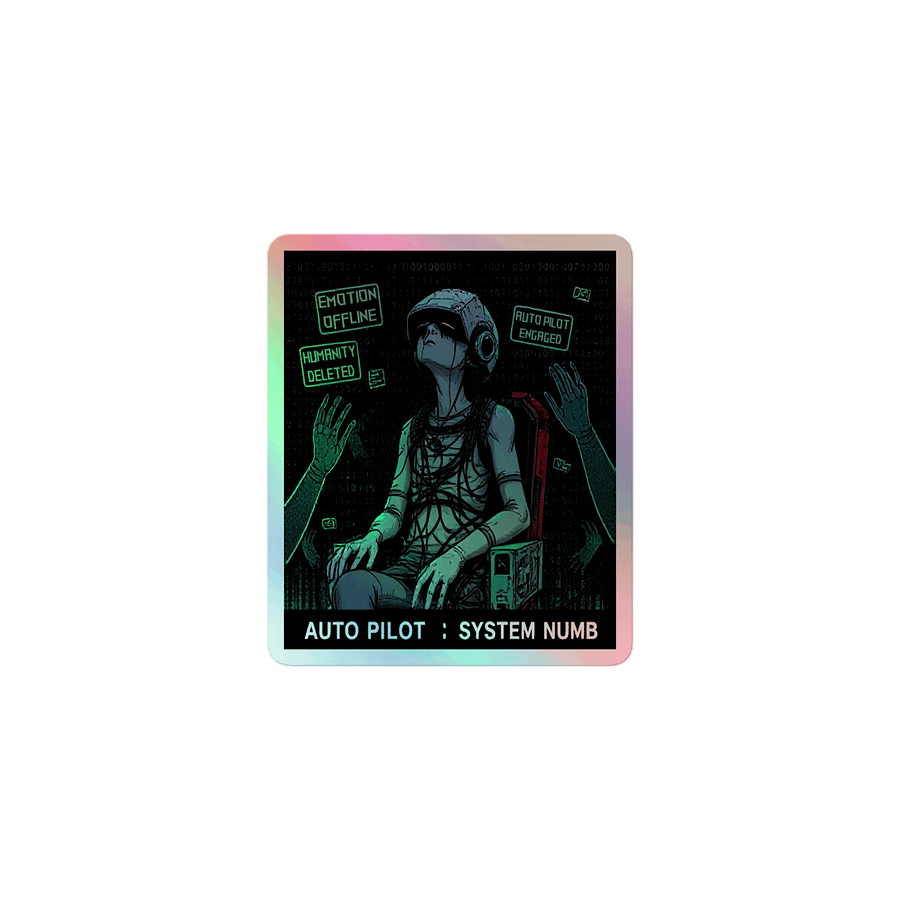Living in Auto Pilot Holographic Stickers 2 product image (1)