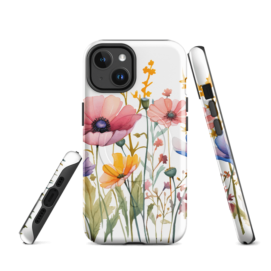 Watercolor Blooms MagSafe® Tough iPhone® Case product image (1)