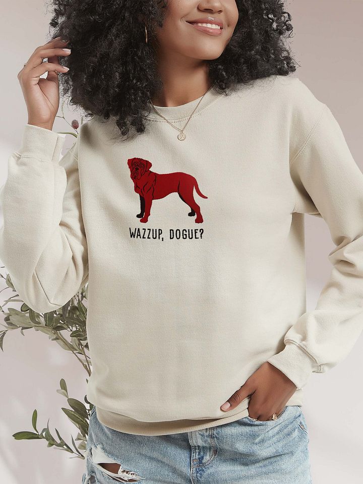 Wazzup, Dogue Sweatshirt (Embroidered) of a Dogue de Bordeaux(Chocolate) product image (2)