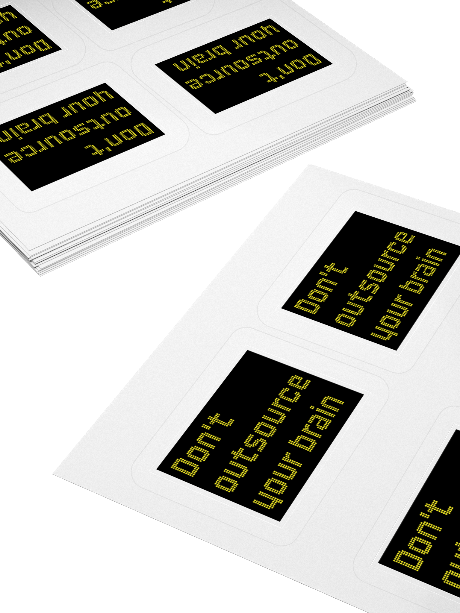 "Don't outsource your brain" sticker product image (10)