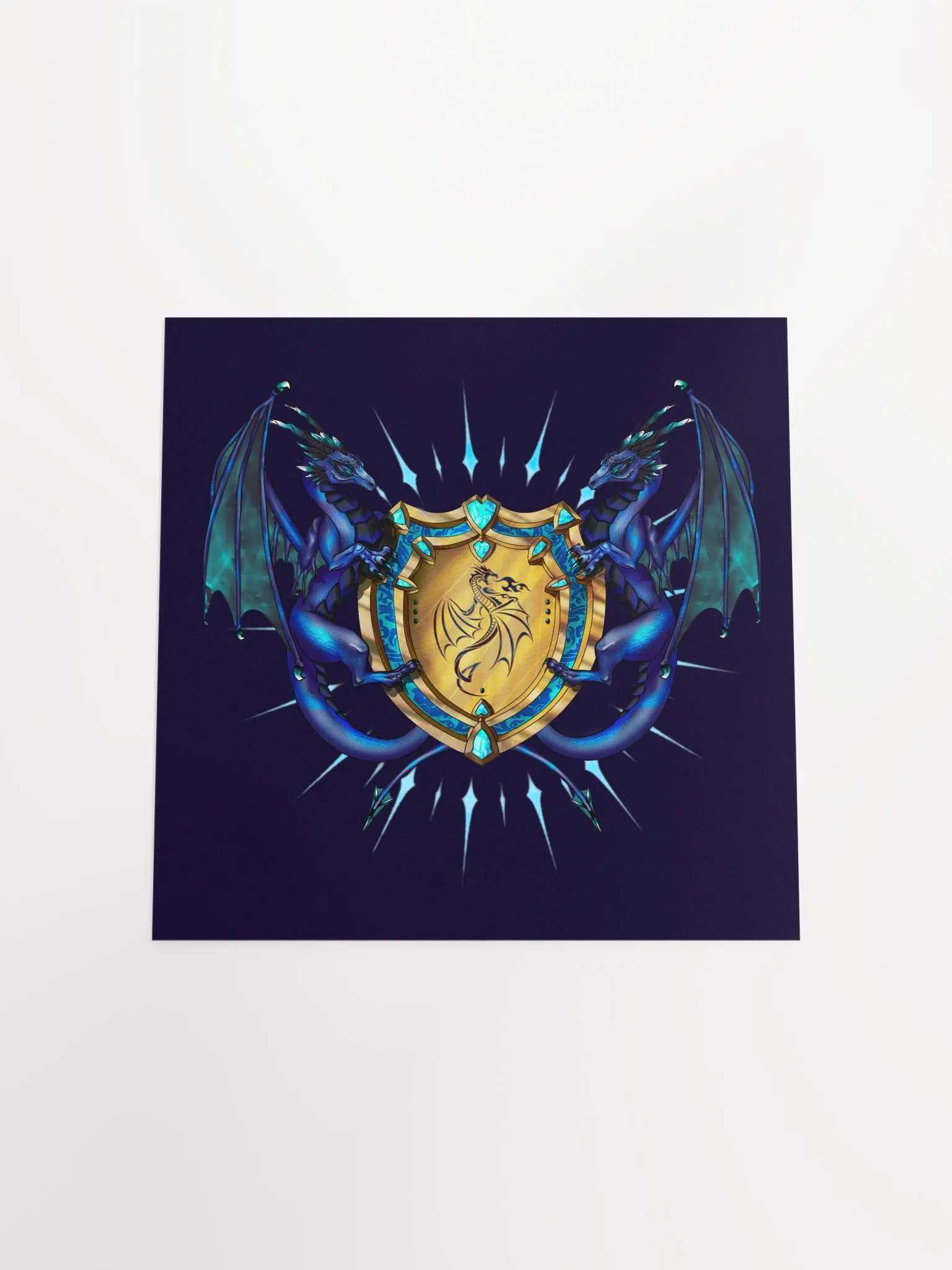 Azure Vanguard Crest Paper Print product image (8)