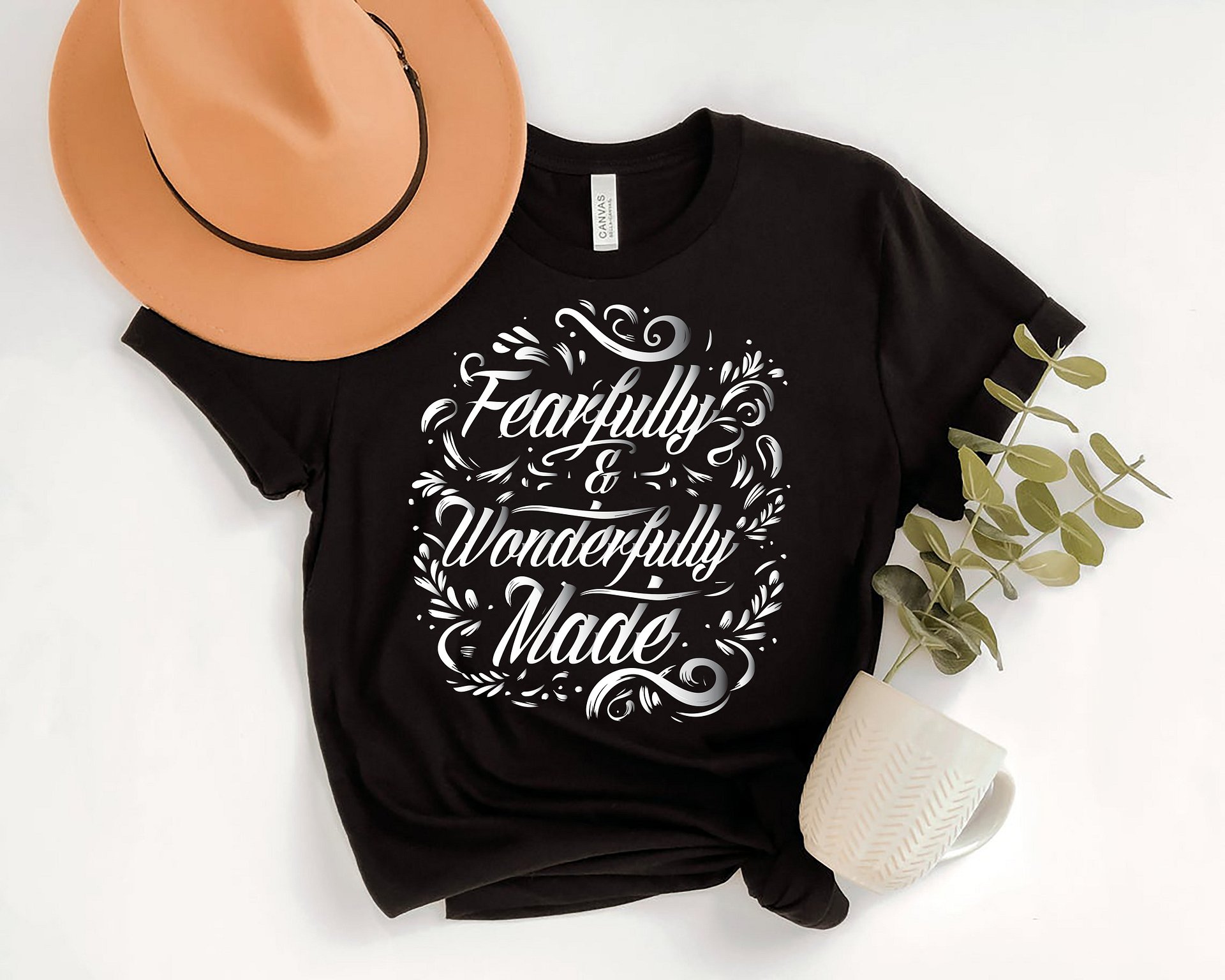 FEARFULLY & WONDERFULLY MADE T-SHIRT & DAILY DEVOTIONAL DIGITAL JOURNAL BUNDLE product image (3)