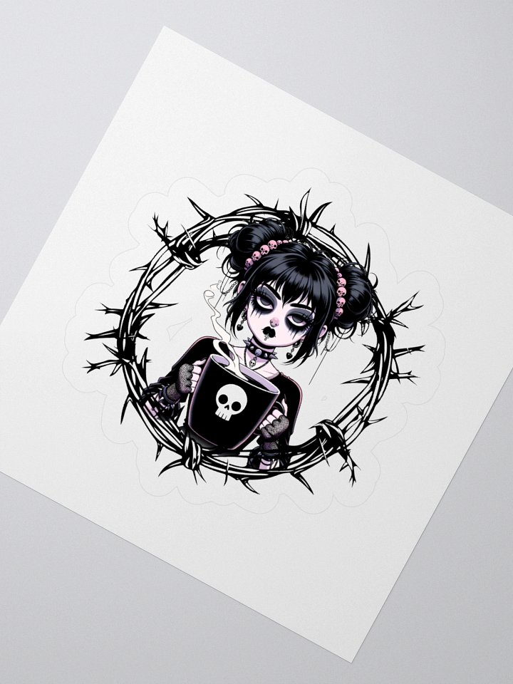 Bitter But Sweet Goth Coffee Girl Stickers product image (4)
