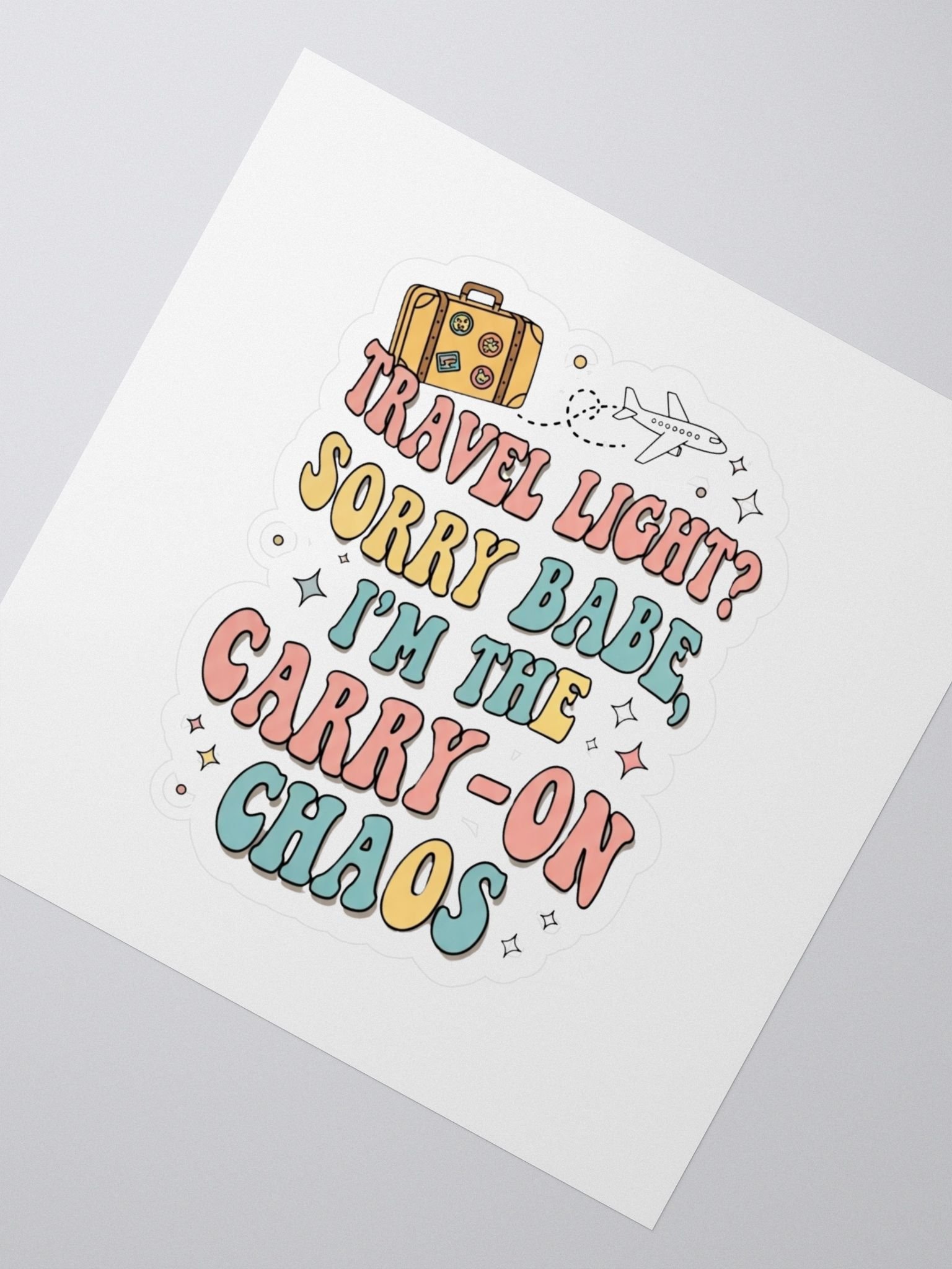 Vacation Mode Sticker – Carry-On Chaos Fun product image (2)