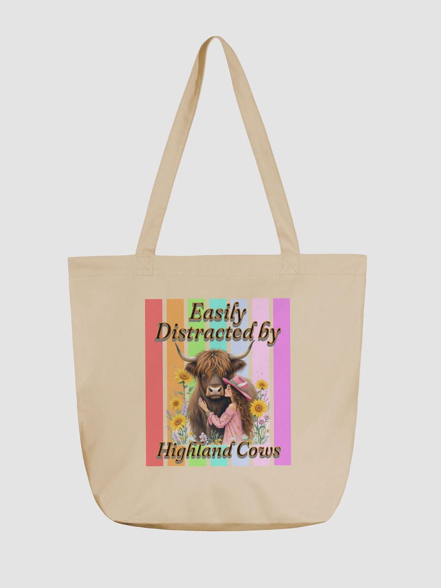 Easily Distracted By Highland Cow Hugger Eco Tote product image (5)