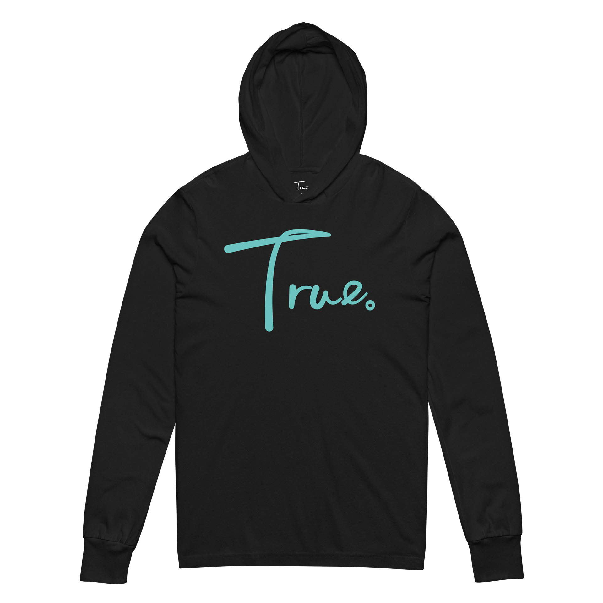 Frame Hooded Tee — in Black + Dimple Blue (Unisex) product image (2)