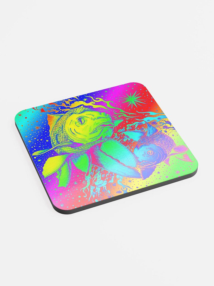 Limited edition Full Rainbow Pisces Zodiac coaster product image (2)