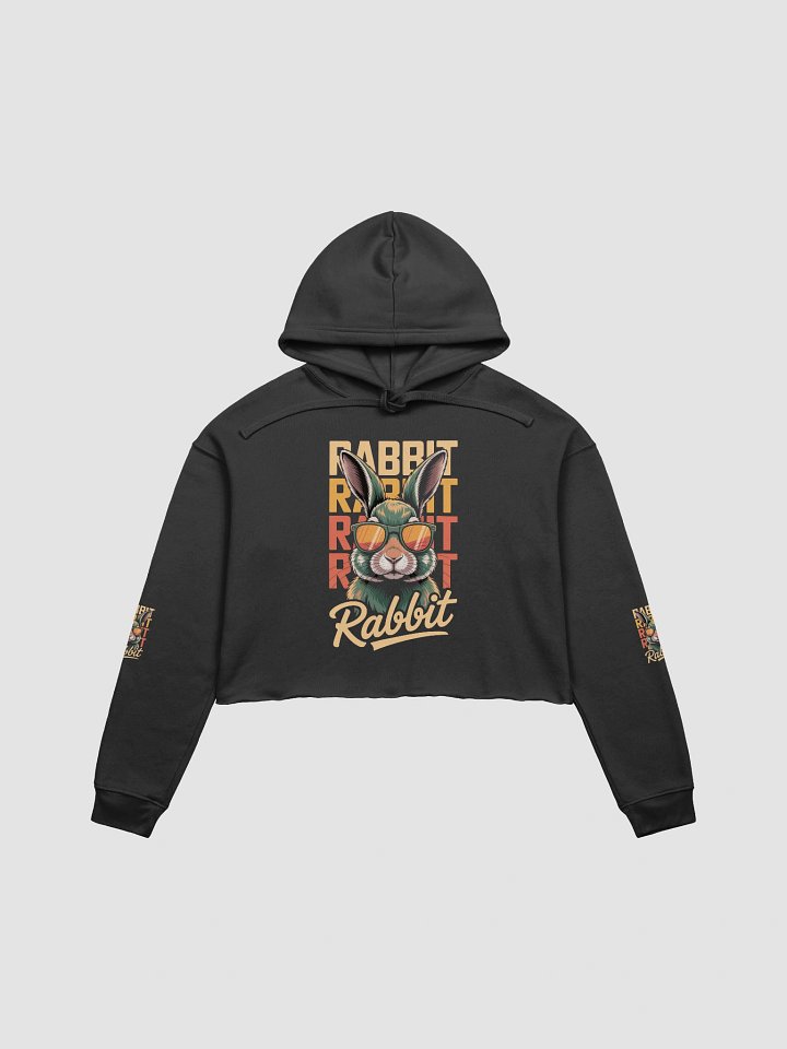 Rabbit Vibes Sunglasses Crop Hoodie product image (2)