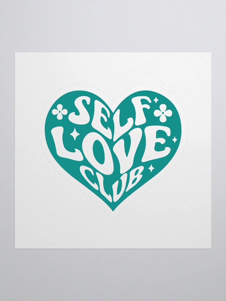 Teal Love Heart Kiss Cut Stickers product image (1)