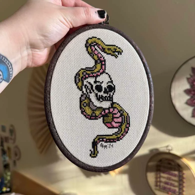 Snake & Skull Cross Stitch product image (1)