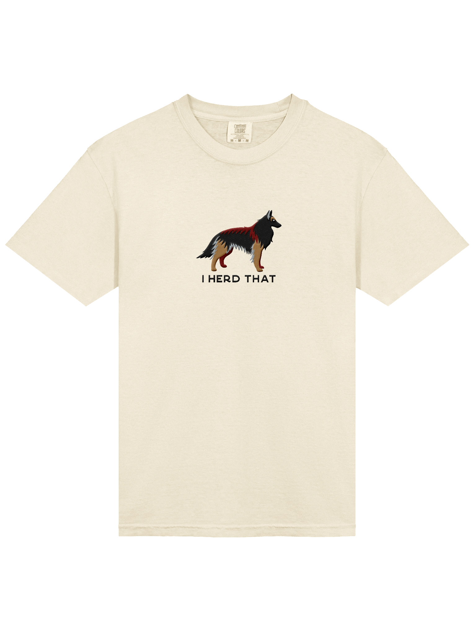 I Herd That T-Shirt(Embroidered) of a Belgian Tervuren(Black) product image (43)
