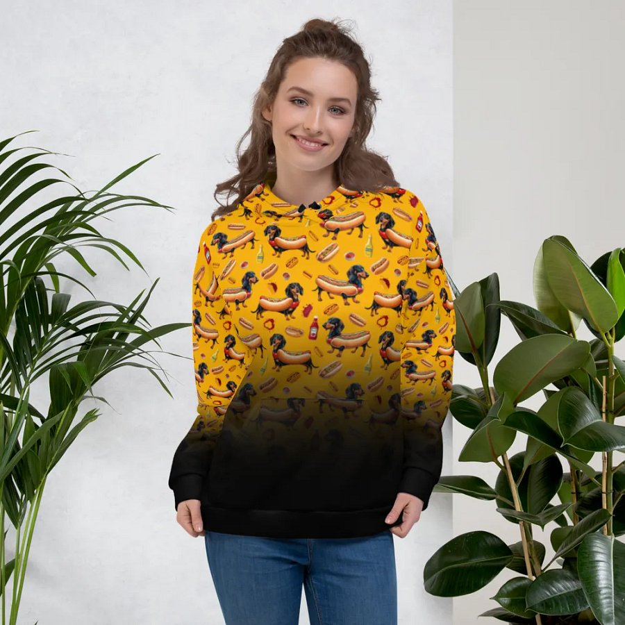 Dachshund Delight All-Over Hoodie (Poison) product image (5)