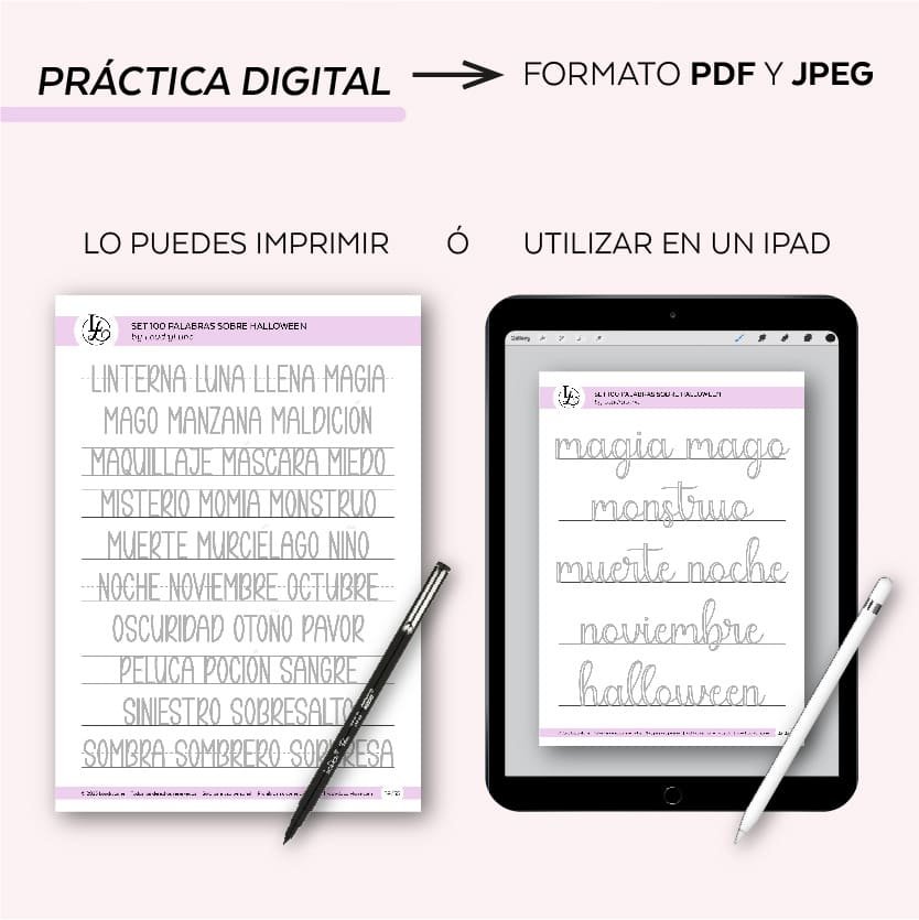 Set de 100 Palabras sobre Halloween - 4 Estilos de Letras product image (3)
