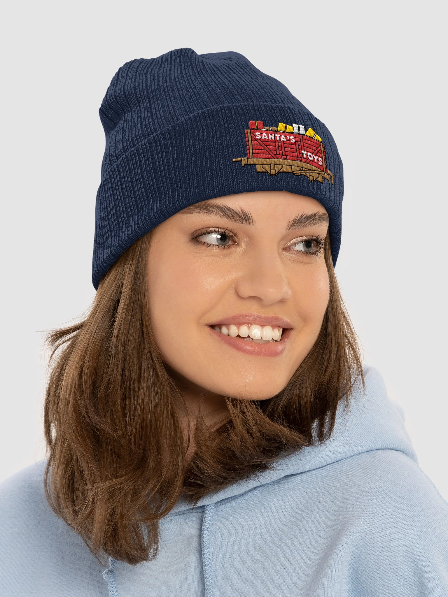 Santa's Toys Truck Embroidered Beanie product image (33)
