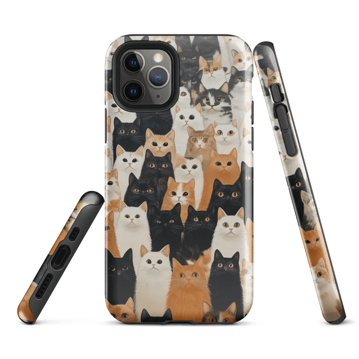 Adorable Cat Pattern iPhone Tough Case product image (2)