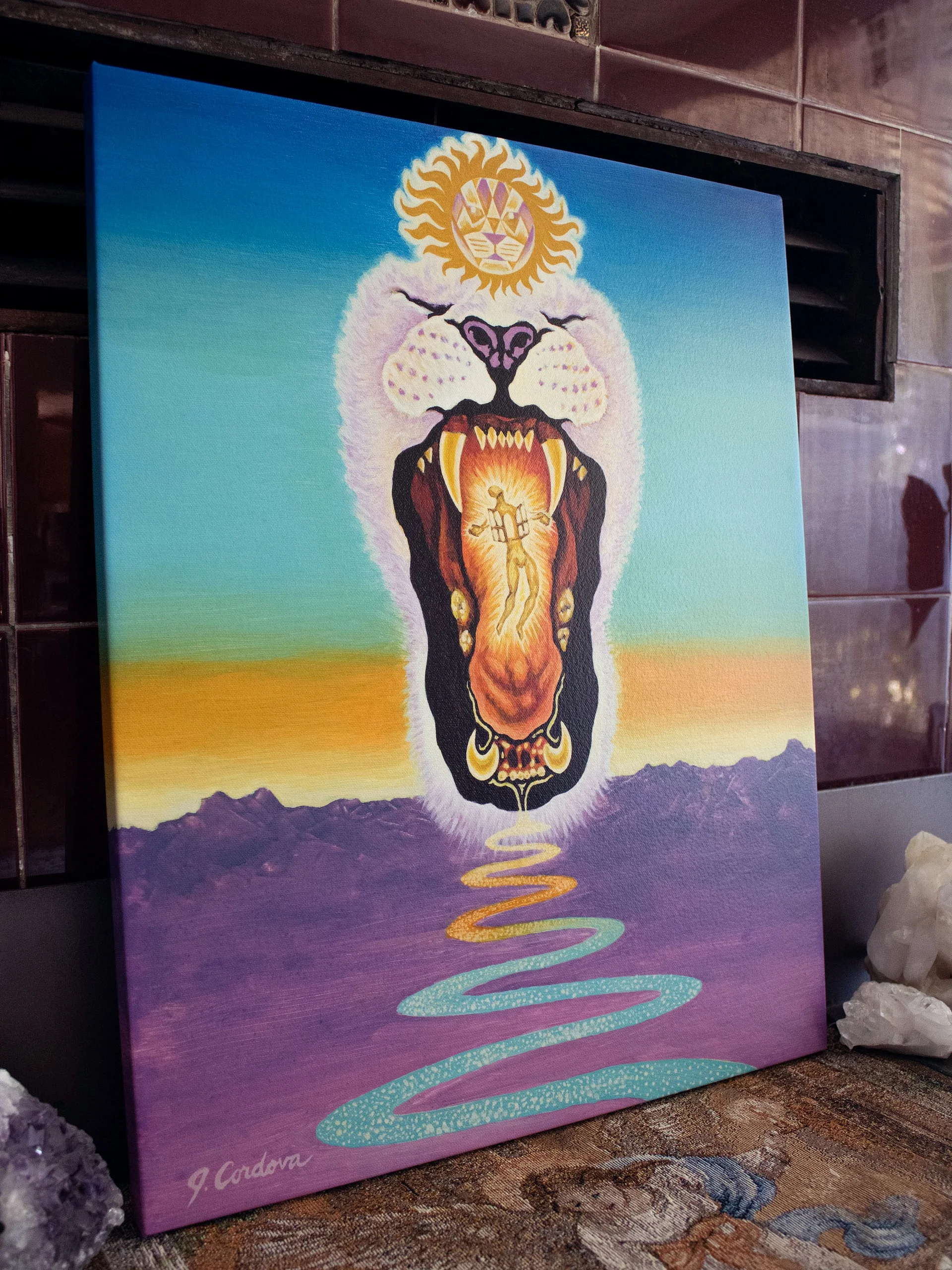 Lion's Gate: Soul Rebirth - 16 x20 Archival Canvas Print, Wall Art, Altarpiece product image (3)