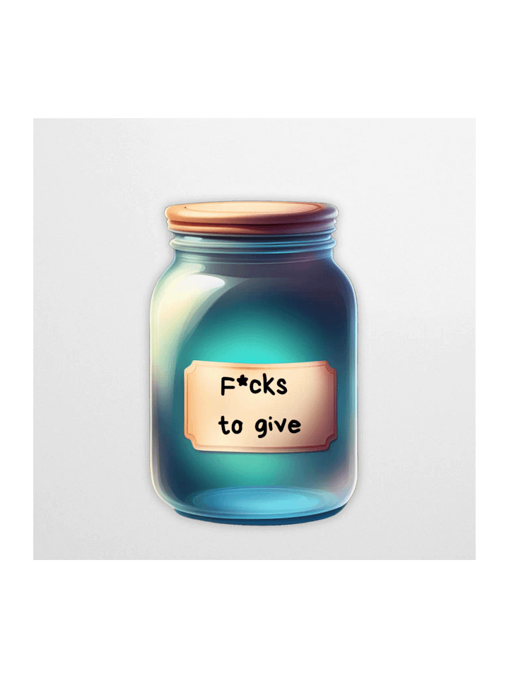 Empty jar of F to give Sticker product image (3)