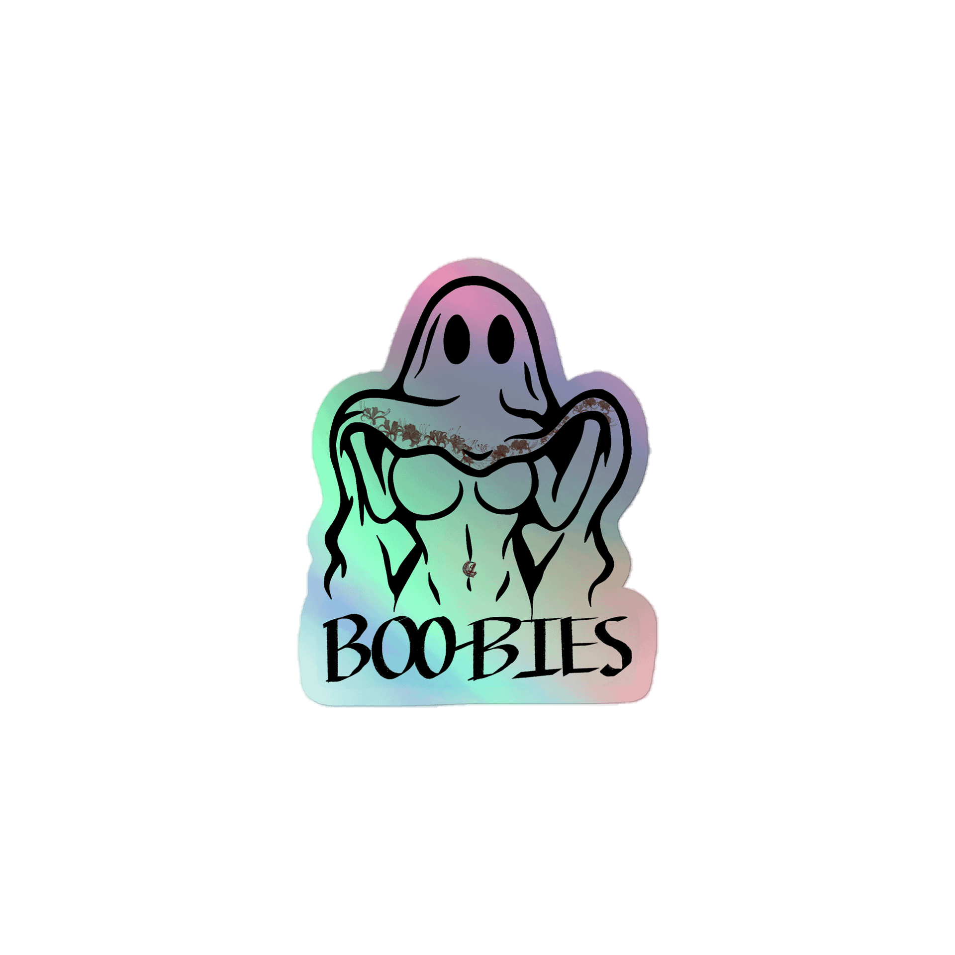 Boobies Ghost Kiss-Cut Sticker Sheet product image (1)