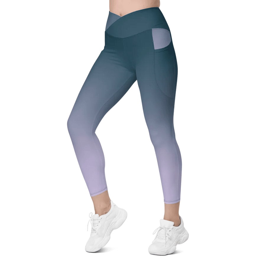 All-Over Print Crossover Leggings with Pockets product image (6)