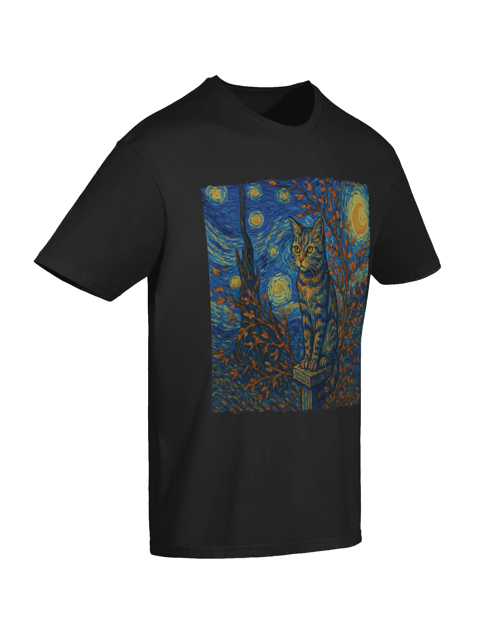Starry Night Cat Autumn T-Shirt product image (109)