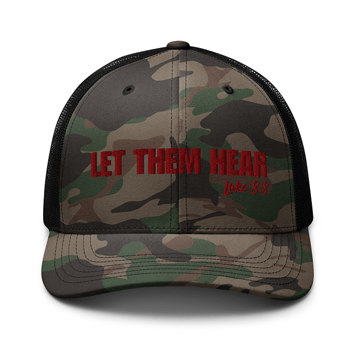 Let Them Hear Camo Trucker Hat product image (1)