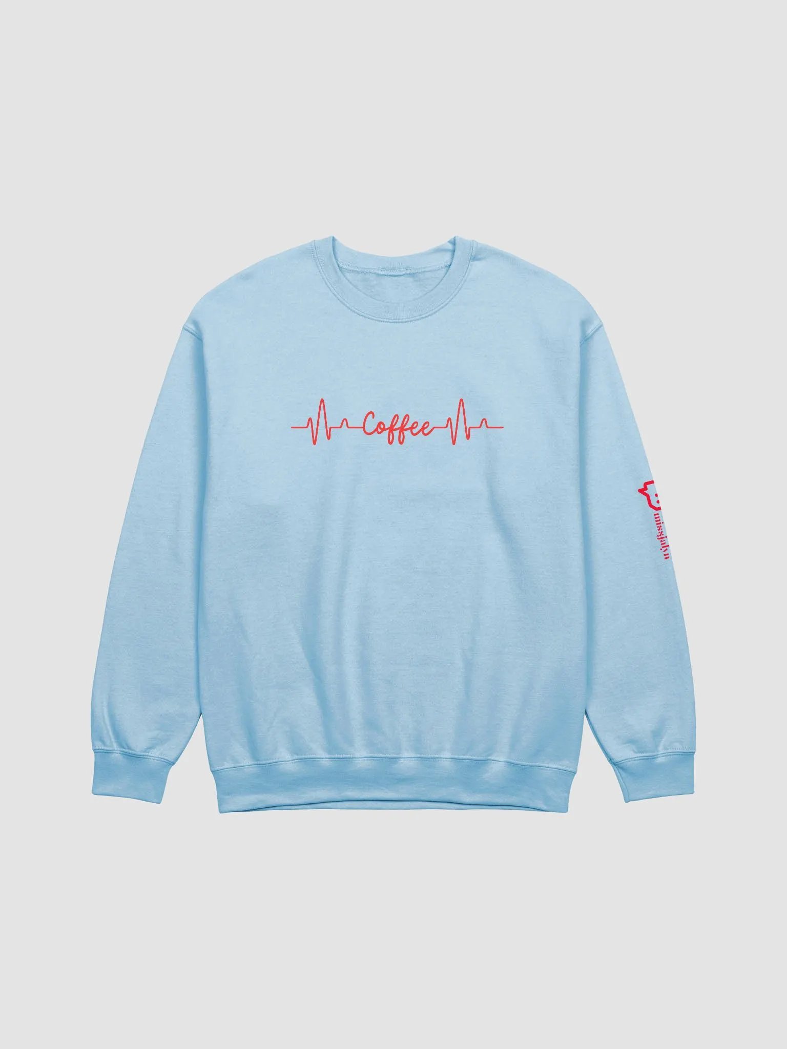 Coffee Heartbeat Crewneck Sweatshirt w/ logo product image (1)