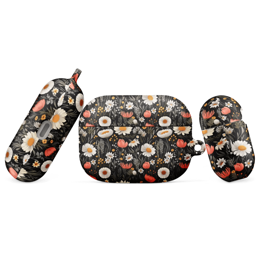 Blossom Elegance: Noir Garden All-Over Print AirPods® Case product image (1)
