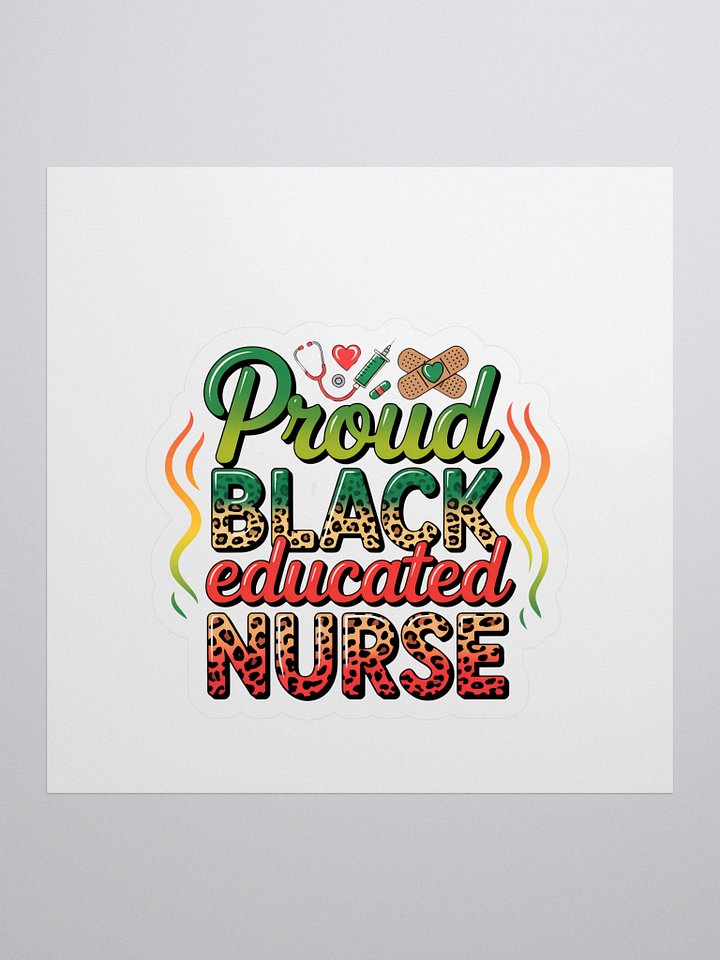 Proud Black Educated Nurse Sticker Set product image (1)