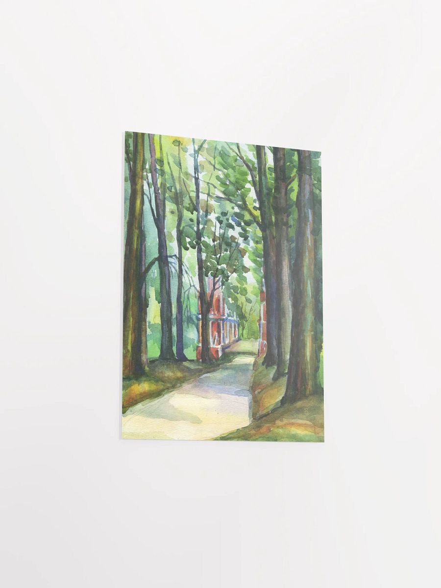 Serene Pathway Watercolor Poster - Summer Alley product image (3)